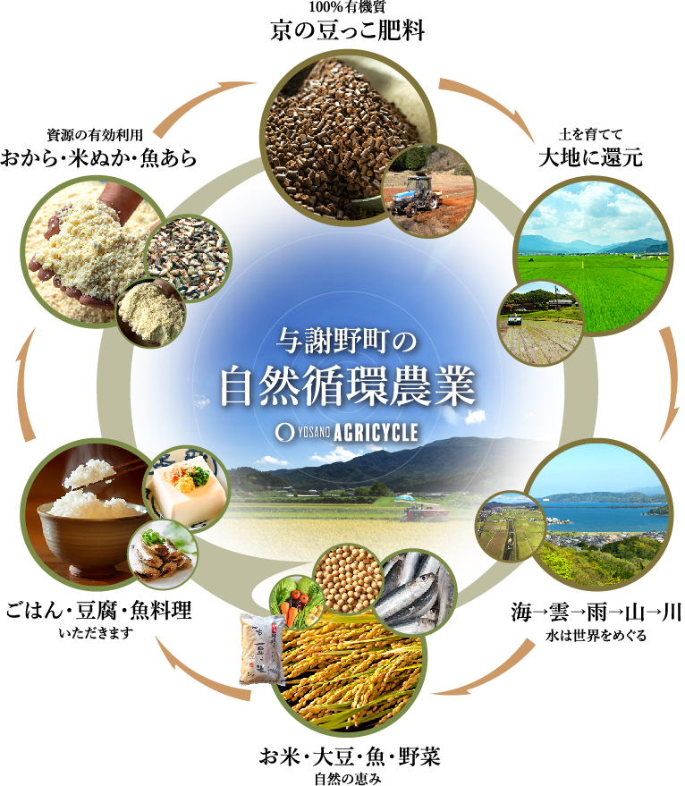 京の豆っこ肥料を利用した自然の循環